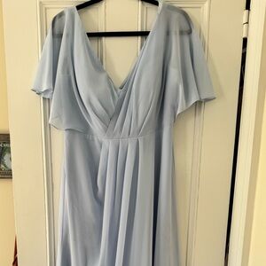 Revelry light blue bridesmaids dress